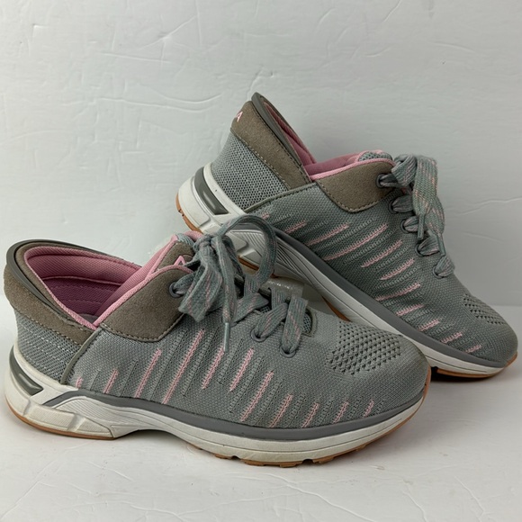 Zeba Rose Gray Hands Free Sneakers Women's 8W comfort walking shoes pink - Picture 1 of 12